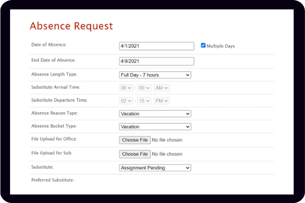 substitute teacher app