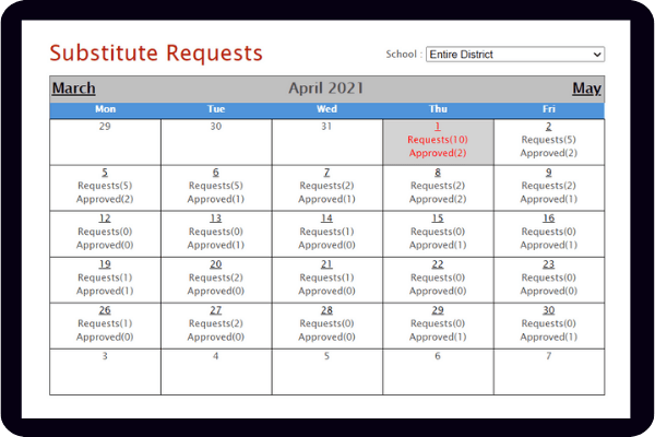 school substitute system